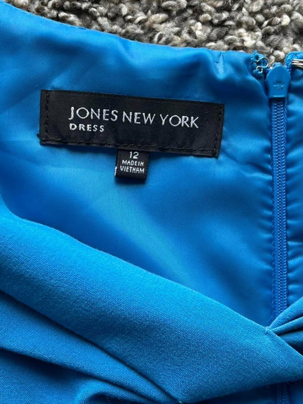 Jones New York Size 12 Blue Dress Bow Twist & Belt Party Graduation Dainty Party - Picture 2 of 8